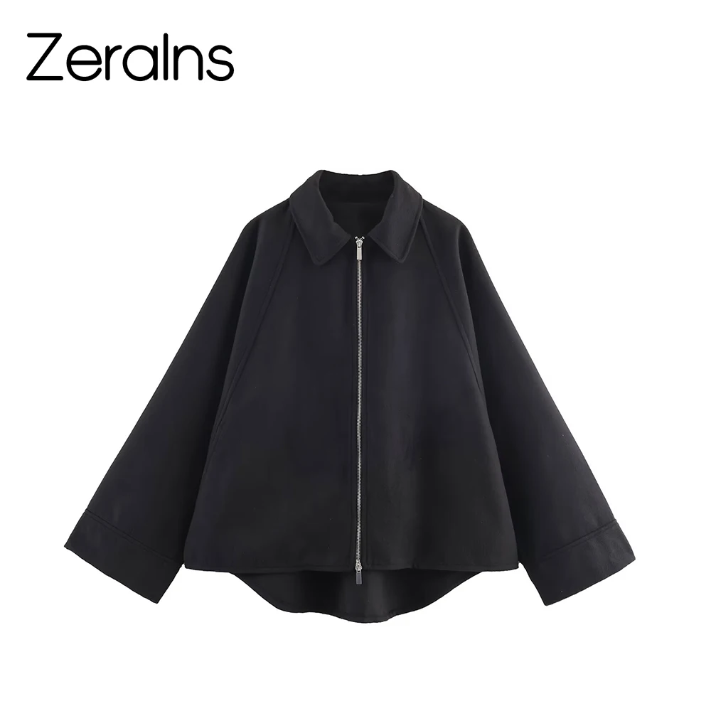 

ZERAINS Осенняя новая женская одежда в европейском и американском стиле, модная смешанная куртка на молнии для тяжелой промышленности