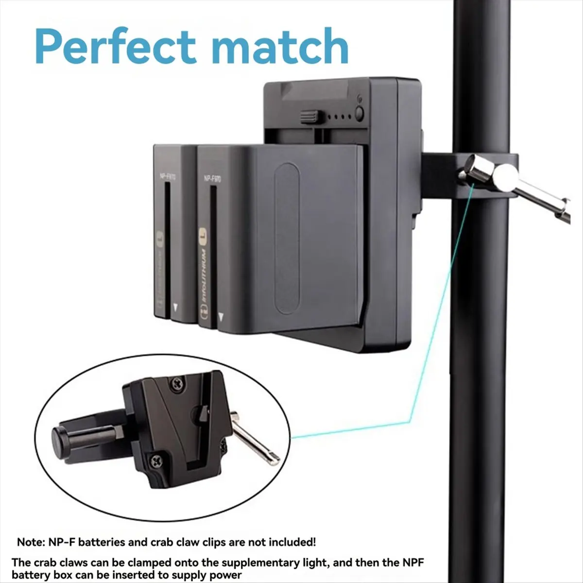 *ESTR D-TAP NP-F Series Battery Holder Switch Convert Adapter Plate to V Mount Battery for SONY NP-F970 F950 F750 F550