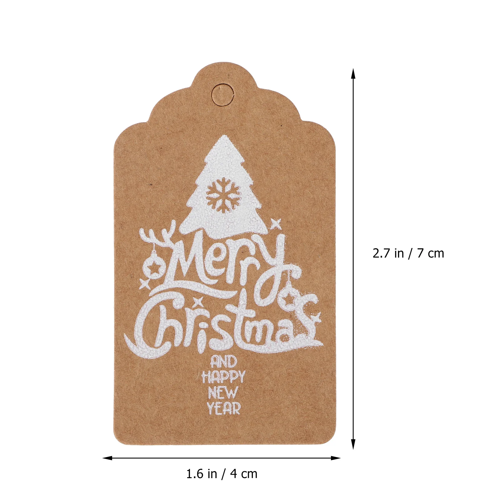 100 Pcs Tag Christmas Gift Box Tags Wrapping Festival Tree Festive Scrapbooking Party Decorative Paper