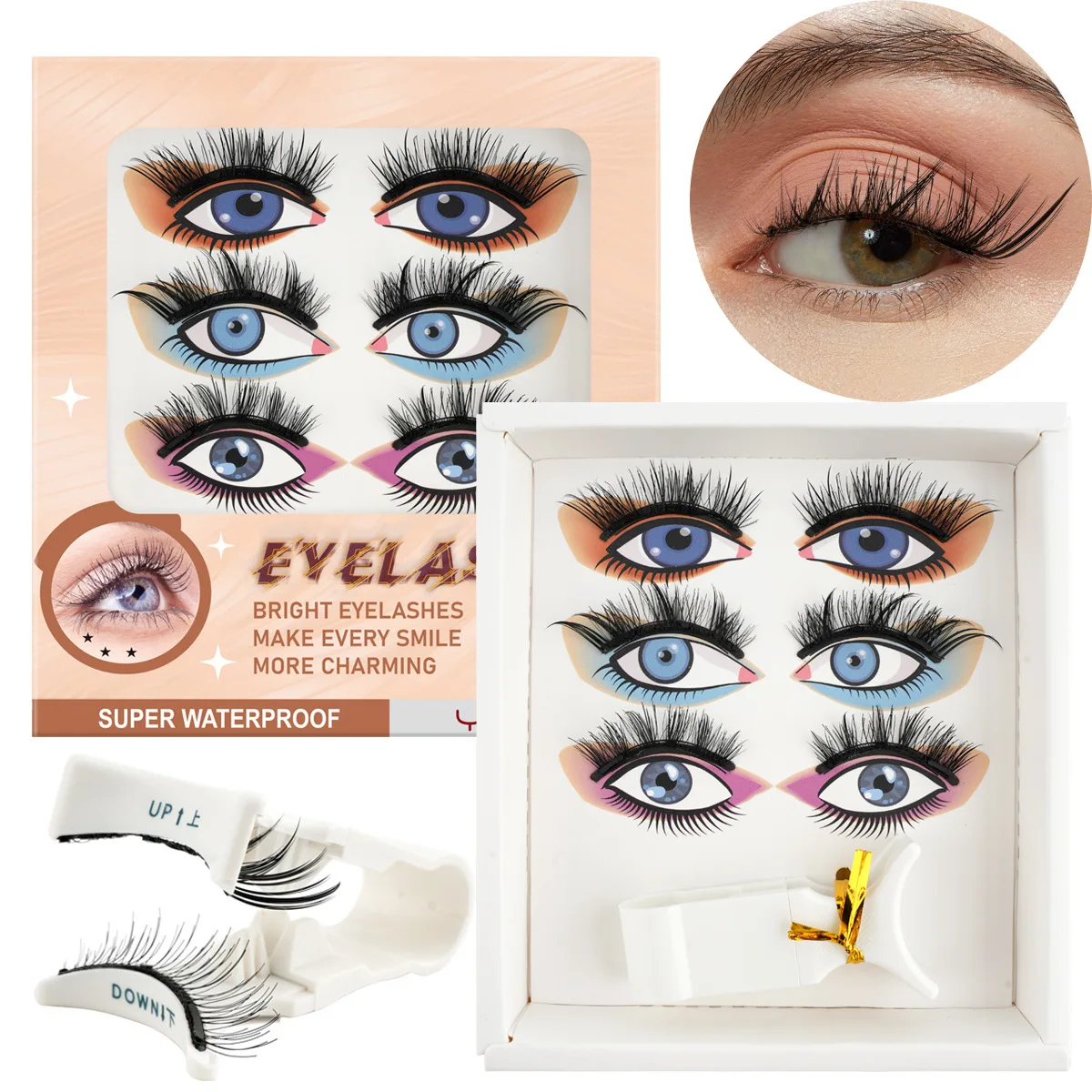 Magnetic Eyelash 3 Pairs Set Reusable Magnetic Eyelashes Natural Looking Easy To Apply False Lashes Kit