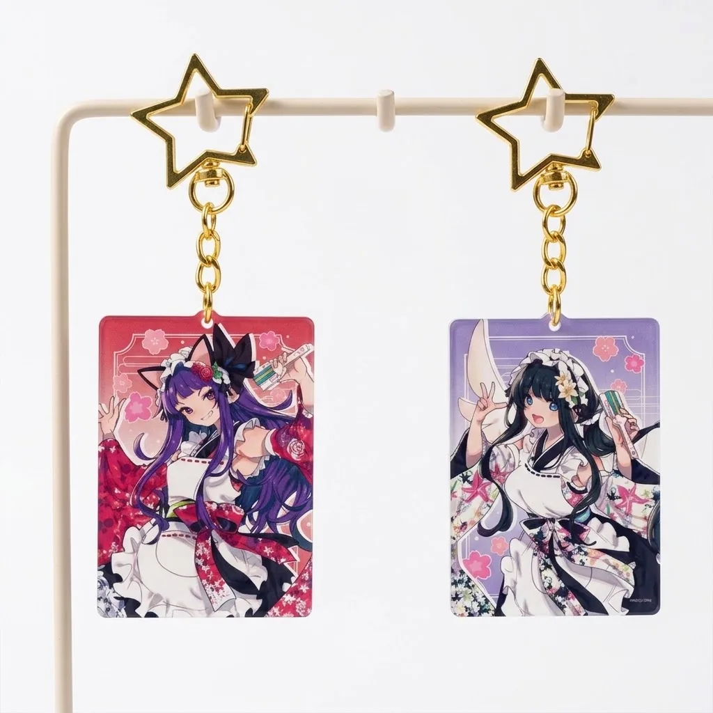 6CM Anime Hanayamata Acrylic Keychain Stand Model Ornament Accessories Goods Christmas Gifts