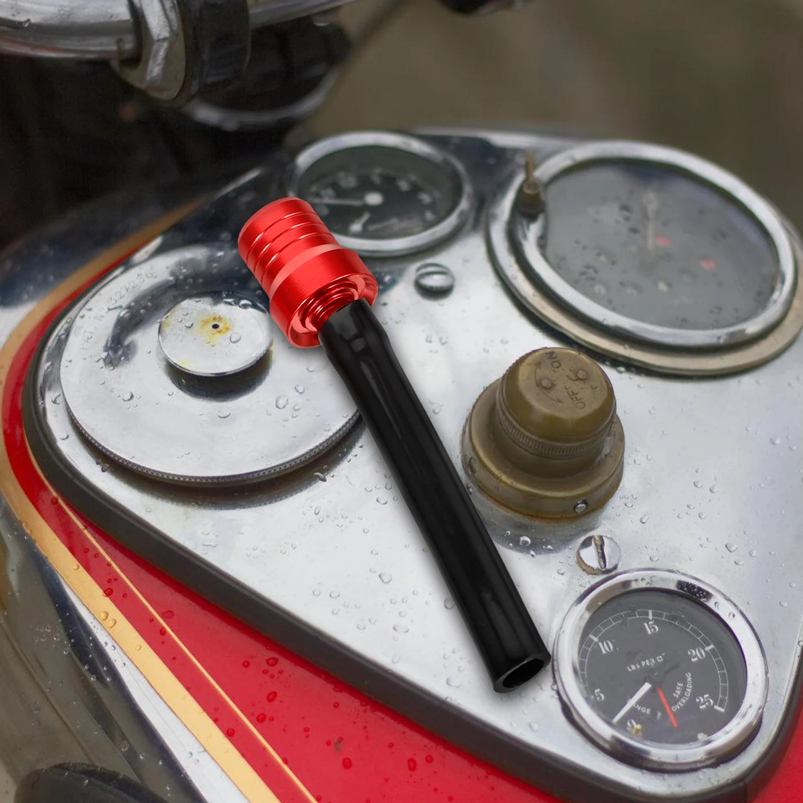 

2pcs Fuel Tank Cap CNC Aluminum Alloy Vent Gas Cap Hose Red Black Tube Motorcycle Parts Gas Tank Accessories