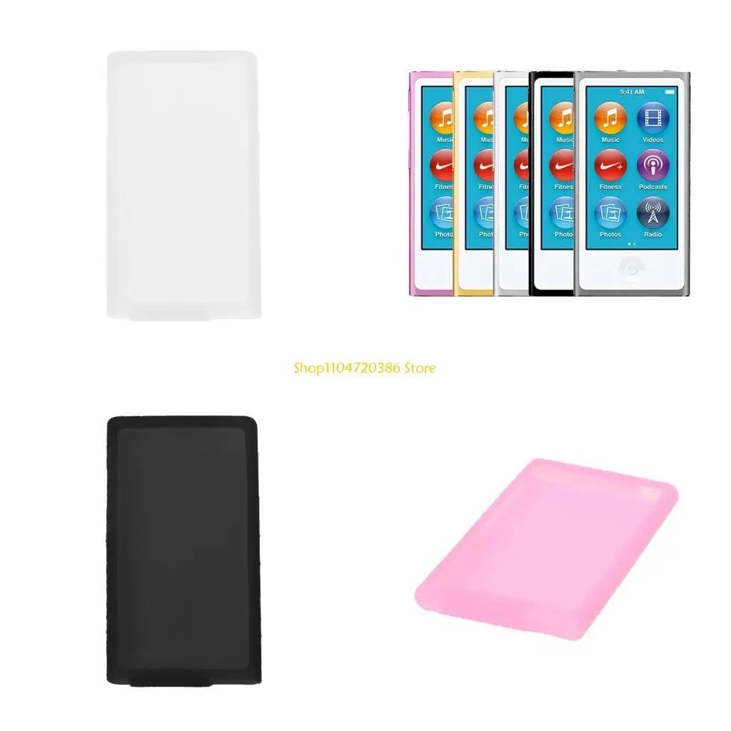 

K0EA Soft Silicone Back Cover Skin Protective for Case For Apple for iPod for Nano 7