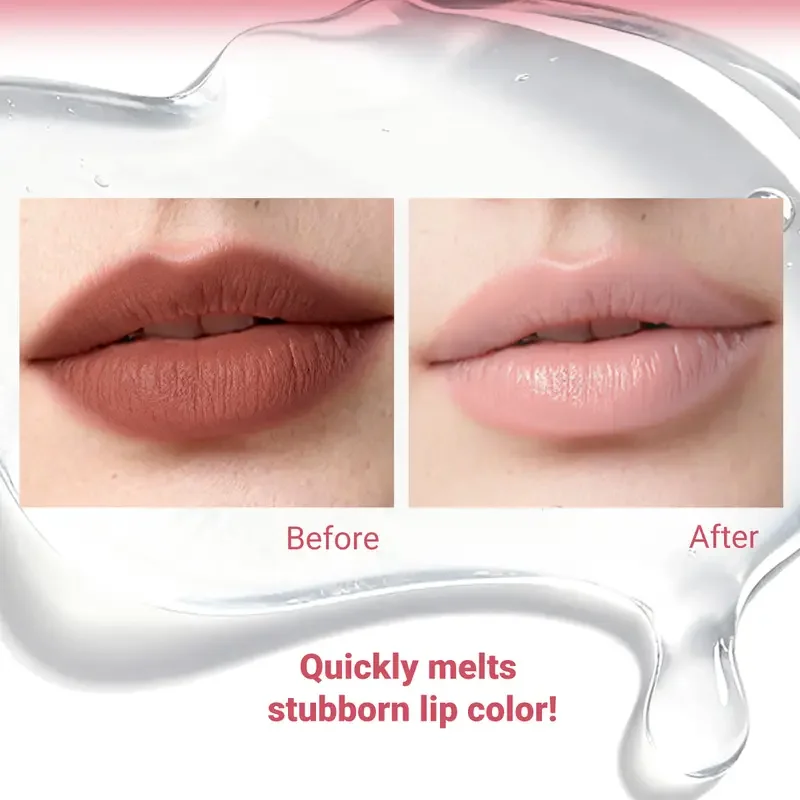Struccante per labbra e gel detergente Balsamo struccante non appiccicoso con pennello in silicone petalo per occhi, labbra e sopracciglia