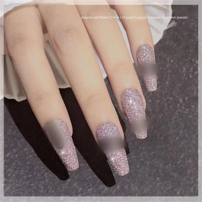 1~20PCS 1Box Nail Glitter Sugar Powder Balck White Dip Powder Candy Sand Nail Pigment Winter Design Rub Dust Manicure Tools