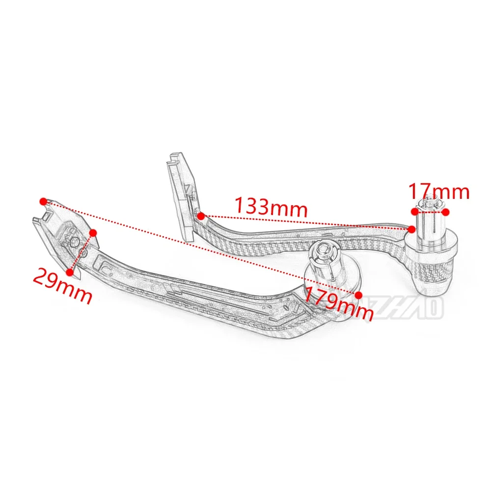 Paire de Protecteurs de Leviers en Aluminium CNC pour Moto, Design en Carbone, pour KTM DUKE 125 200 250 390 690 990 1090 1190 1290 2013-2019