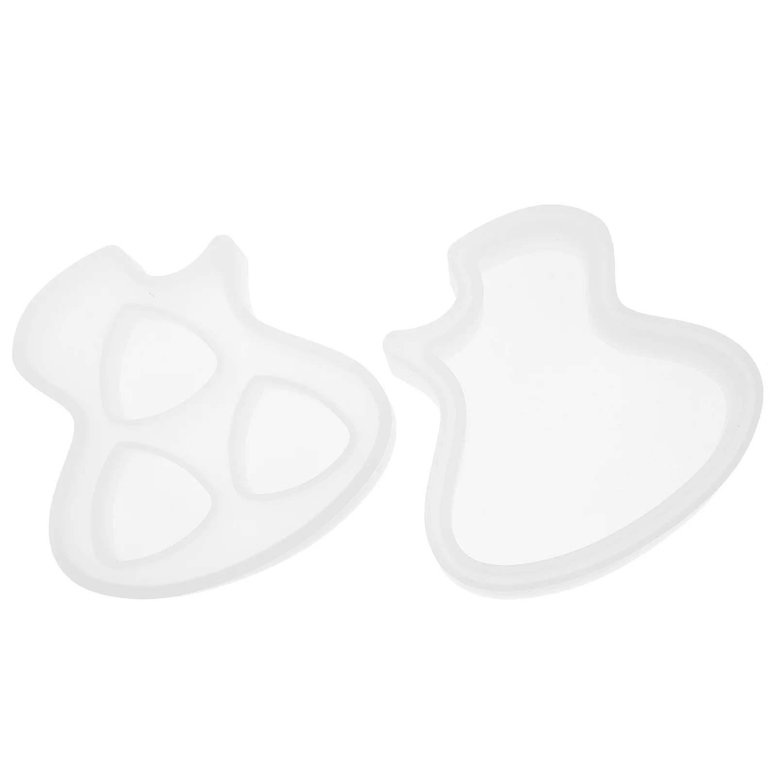 

2 Pcs Epoxy Guitar Pick Mold Silicone Picks Molds Moulds Storage Practical White DIY