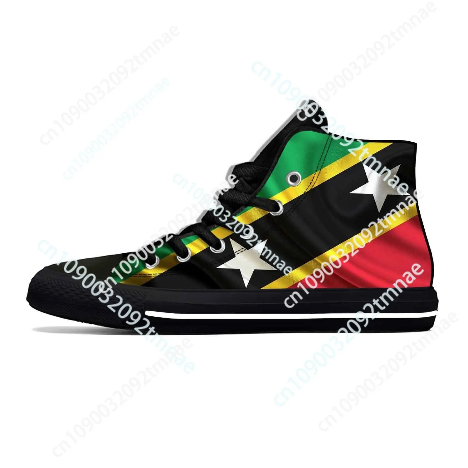 Saint Kitts and Nevis Flag Patriotic Pride Funny Casual Cloth Shoes High Top Comfortable Breathable Custom Men Women Sneakers