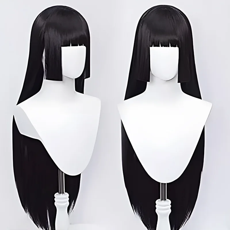 

Синтетический парик, длинные черные волосы, термостойкий костюм для косплея, натуральный вид, женское волокно