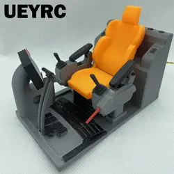 RC Hydraulic Excavator Seat Interior with LED Display for 1/12 1/14 RC Excavator Loader Huina Cat 336 Kabolite K336 LIEBHERR Toy