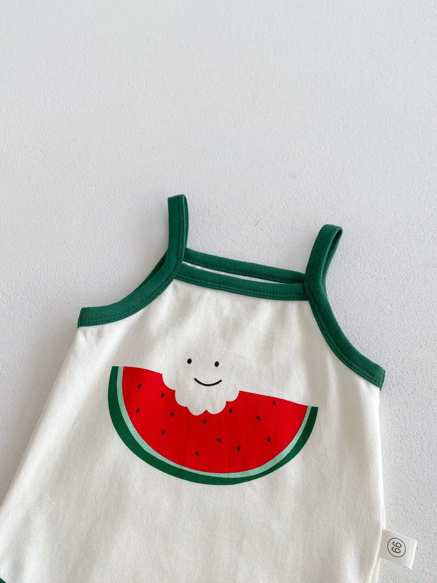 Summer Baby Clothes Baby Boy Girl Sleeveless Bodysuit Cute Watermelon Print Infant Sling Onesies+Hat Newborn Photograpth Outfit