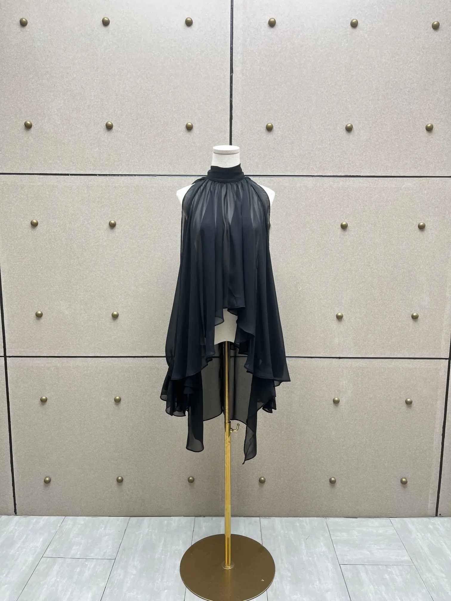 

2025 Women's Clothing Irregular ruffle flowing top Spring Summer New 0506