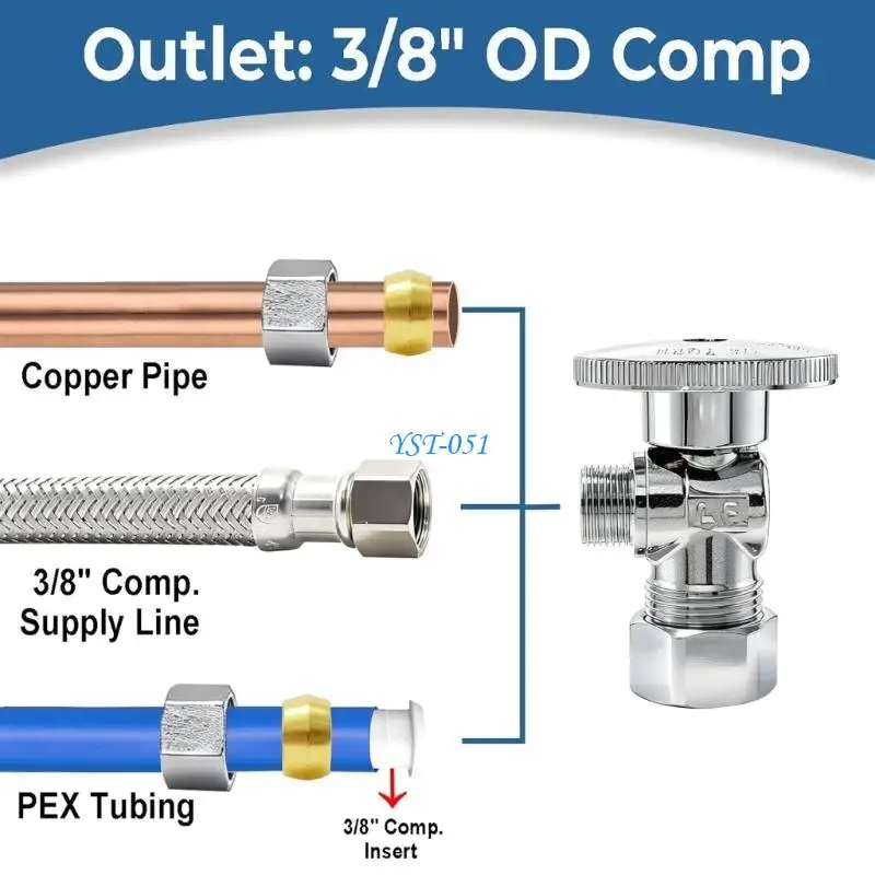 E15A Corrosions Resistant Stop Valves With 1/4 Turn Handle For Quick Operation