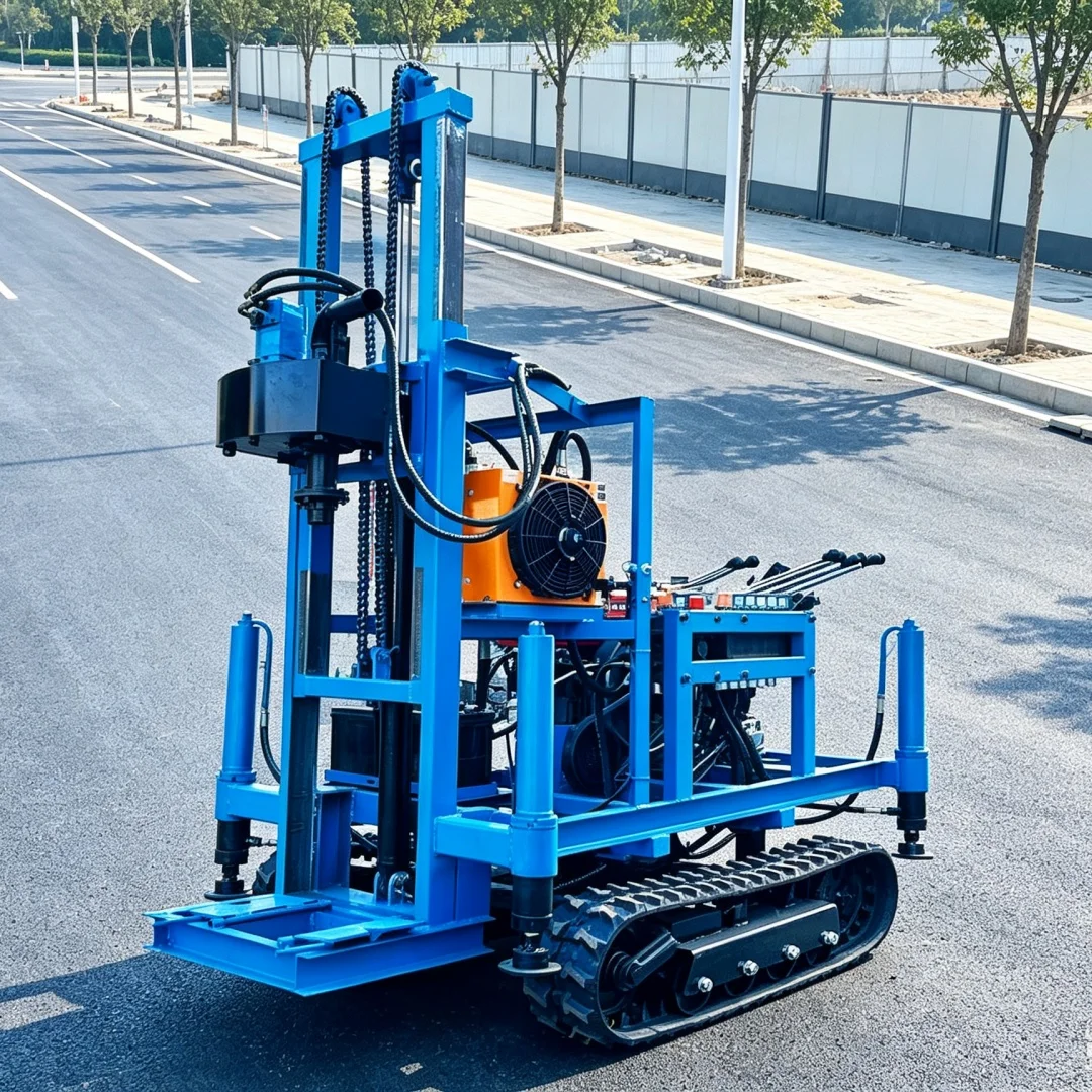 Customized Crawler‑type Diesel Water Well Drilling Rig, Farmland Water‑intake Drilling Machinery for Field Well Construction