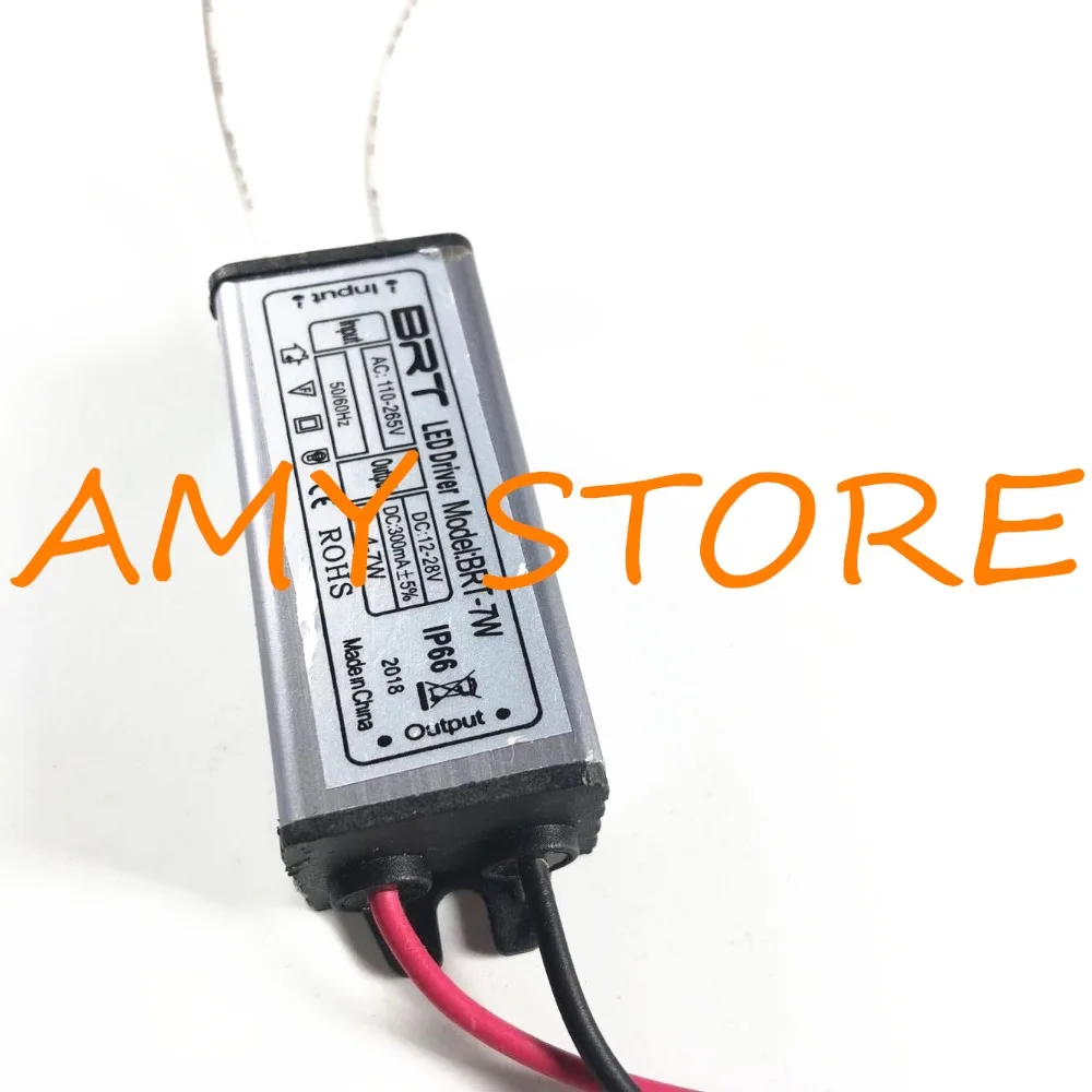 AC 110-265V DC 12-28V 300mA IP66 Power Supply Driver for 4-7x1W LED Strip Light