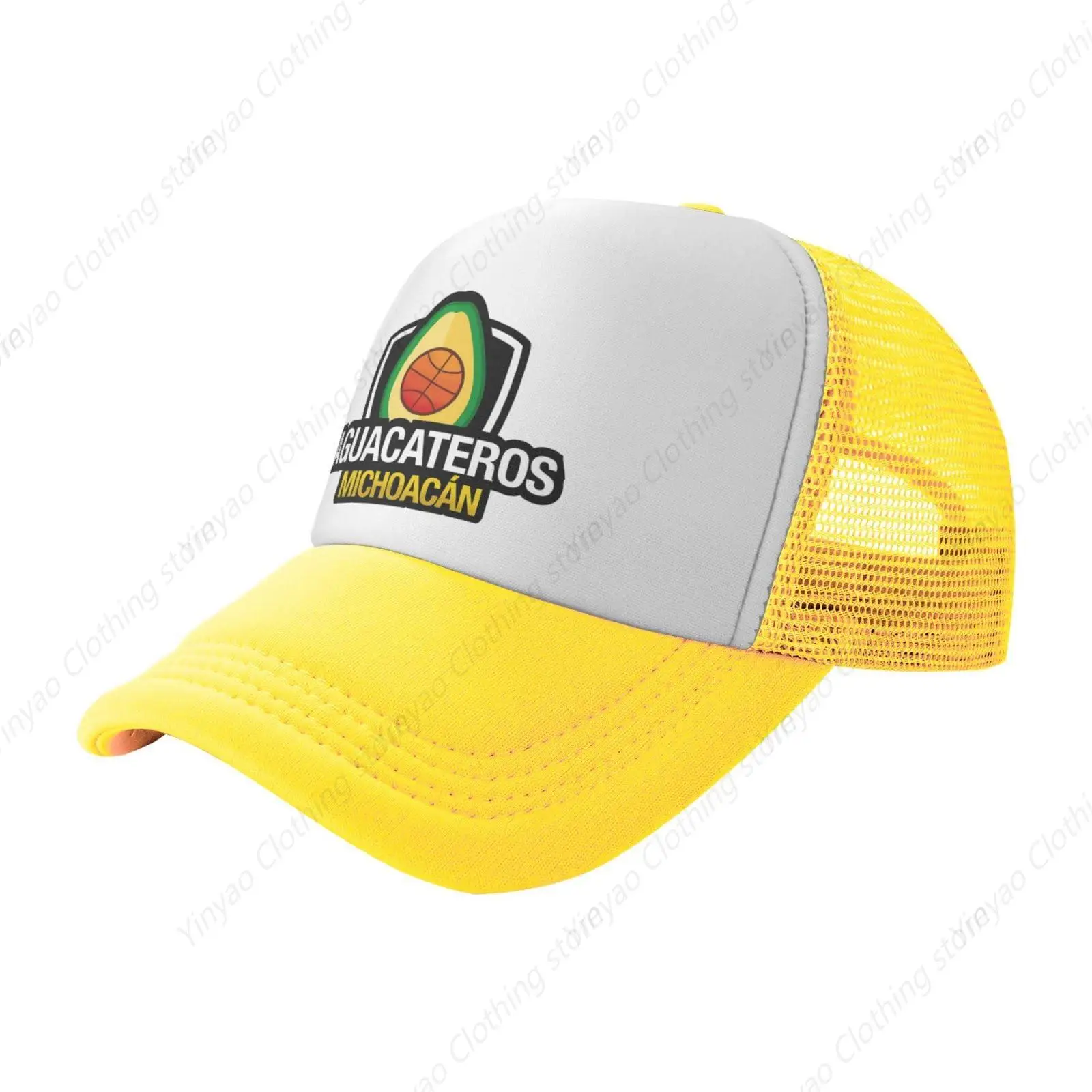 Fun avocado mesh cap for men and women outdoor sports, breathable baseball cap, fashionable and adjustable truck cap