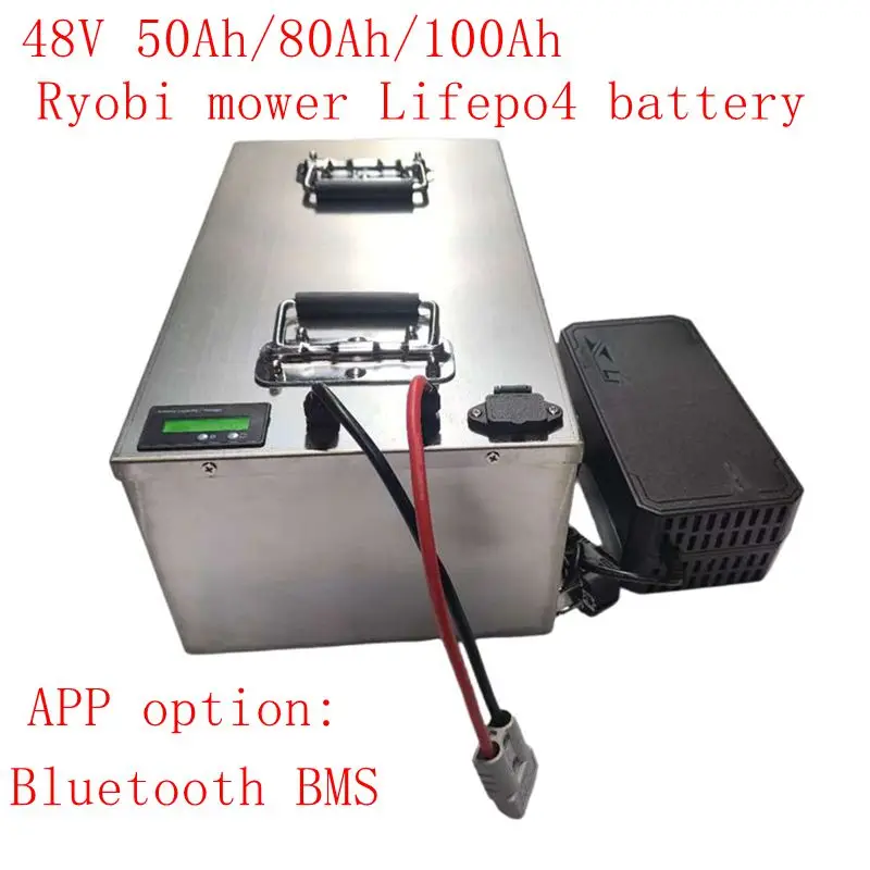 

48V 50AH 80Ah 100Ah Lifepo4 lithium battery pack for Ryobi RM480e RM300e ZT480ex 300MV Zero Turn electric riding mower
