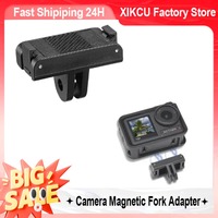 XIKCU For DJI OSMO Action 4 3 5 Camera Magnetic Fork Adapter Quick Release Adapter Extension Mount Base Accessories Accessory