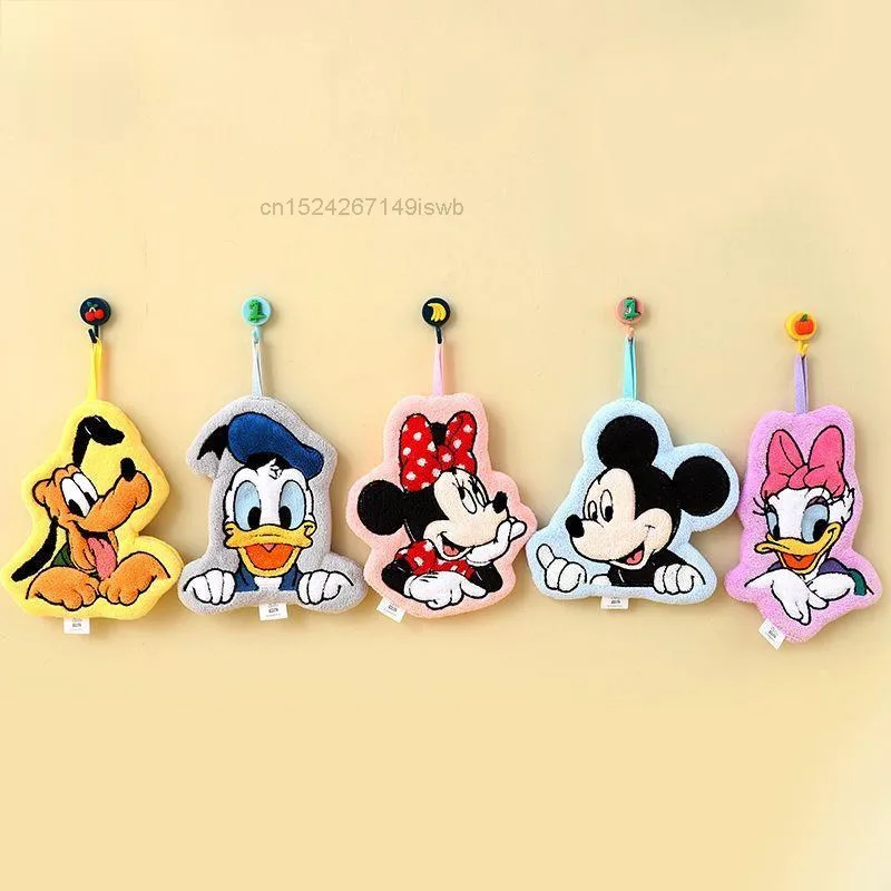 Disney lindo Mickey Pato Donald patito toallas de mano Coral polar colgante absorbente de agua toallas de mano de secado rápido toallas de mano gruesas