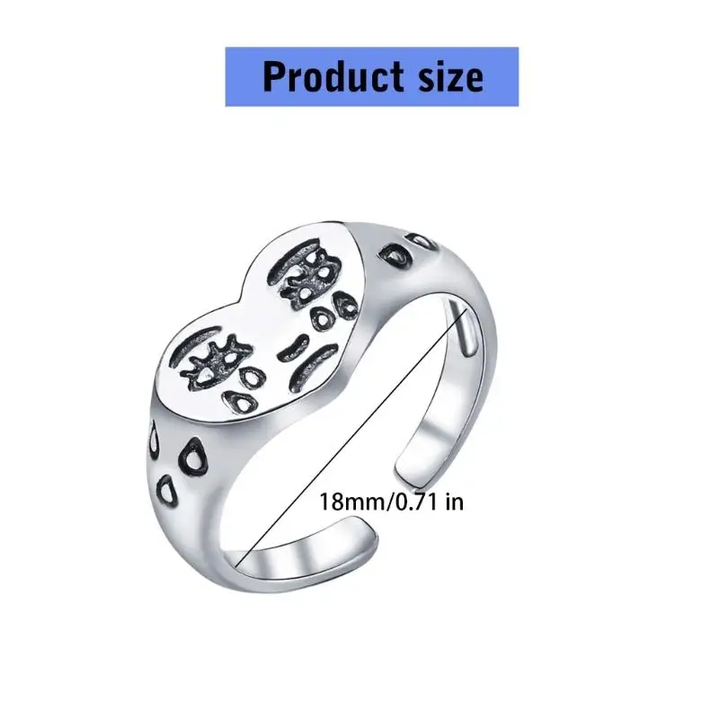 31BB Emotional Love Tear Drop Alloy Rings Unique Gifts Ideas for Her Him Teens