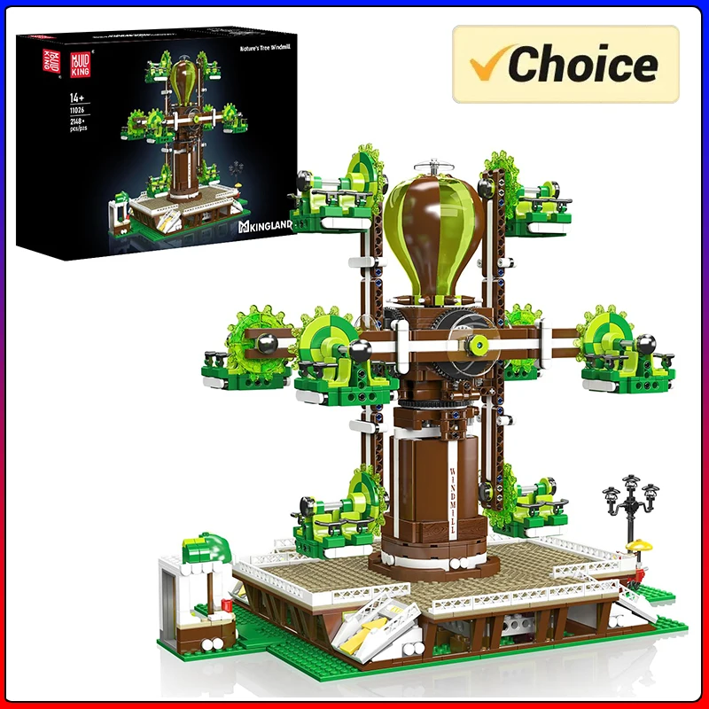 مولد كينج 11026 ألعاب الملاهي الفنية شجرة الطبيعة الآلية طاحونة بنة الطوب الاطفال هدية الكريسماس #1