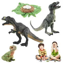 4pcs Simulation Animal Dinosaur Life Model Action Dinosaur Growth Cycle Animal PVC Toy Figures Teaching Tools Kid Baby Gift