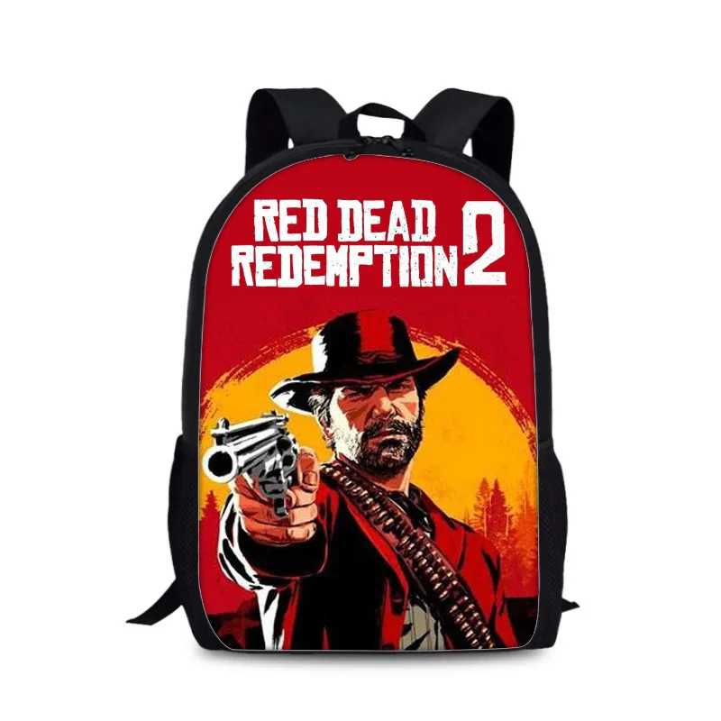 

Школьная сумка Red Dead Redemption, 40 см/15,7 дюймов, двухслойный рюкзак, рюкзак на молнии, сумки для книг для мальчиков и девочек, лучший подарок