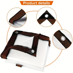 Lona de poliéster transparente à prova d'água com ilhós reforçados – Proteção versátil para jardins, patios e aventuras ao ar livre 12 principais vendas rede de descanso reforçada - №10