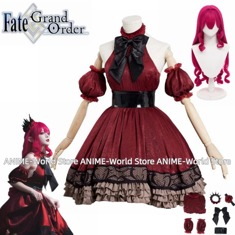 Game Anime Fate Grand Order Fgo Tristan Dress Lolita Outfits Halloween Carnival Suit Wig Cosplay Costume