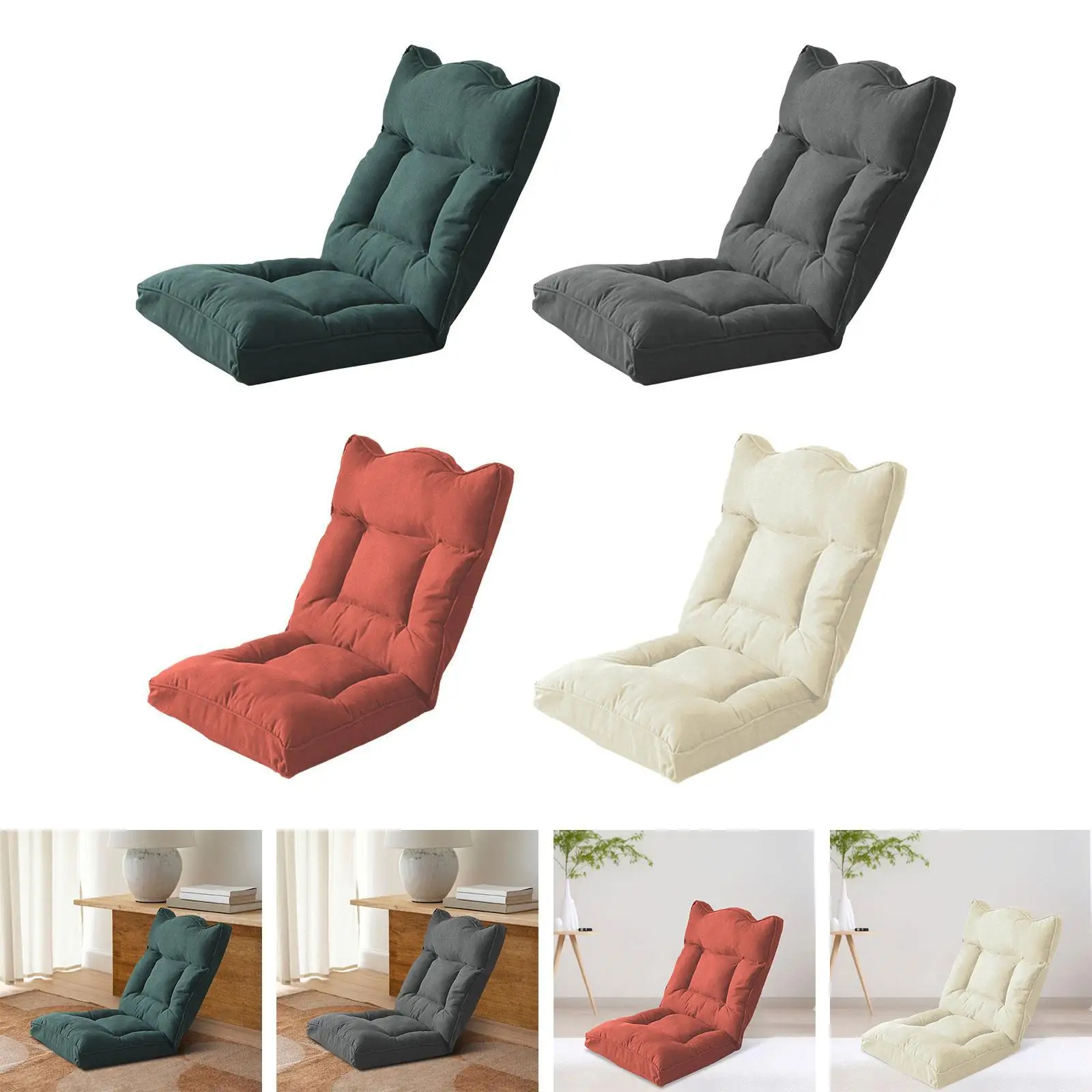 

Складной напольный стул, многофункциональное кресло с мягкой спинкой, для дома, для взрослых, детей, гостиной, балкона, спальни