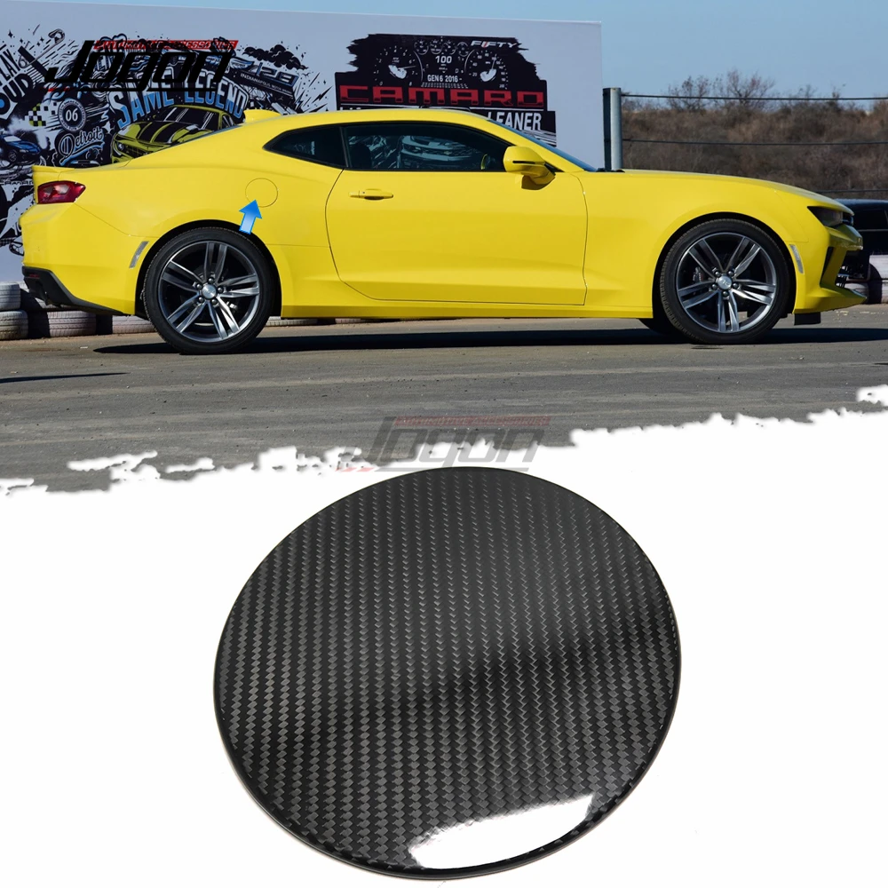 Carbon Fiber For Chevrolet Camaro 2016 2017 2018 2019 2020 2021-2023 Exterior Car Oil Fuel Tank Gas Cap Cover Trim Accessories