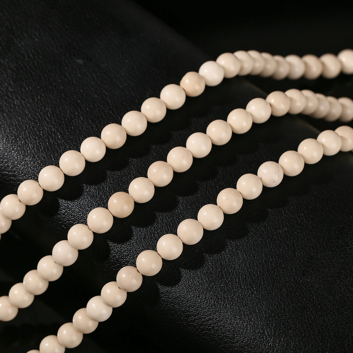 4 6 8 1012 مللي متر حجر المرجان الأبيض الطبيعي حبة فاصل مستدير فضفاض ل اليدوية DIY بها بنفسك صنع المجوهرات أساور القلائد اكسسوارات