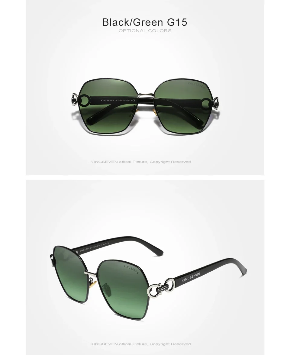 Kingseven neue uv400 Vintage Sonnenbrille Frauen Polarisation klassische Farbverlauf Schmetterling quadratische Brille Retro-Design Brillen – Detail 5