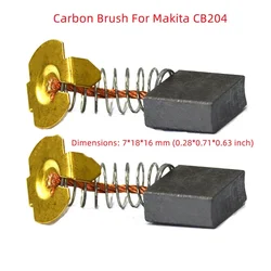 2 pezzi spazzole di carbone per Makita GA9050 GA9067 9069 smerigliatrici angolari CB204 CB-204 per utensili elettrici Set di accessori per macchine per lucidatura