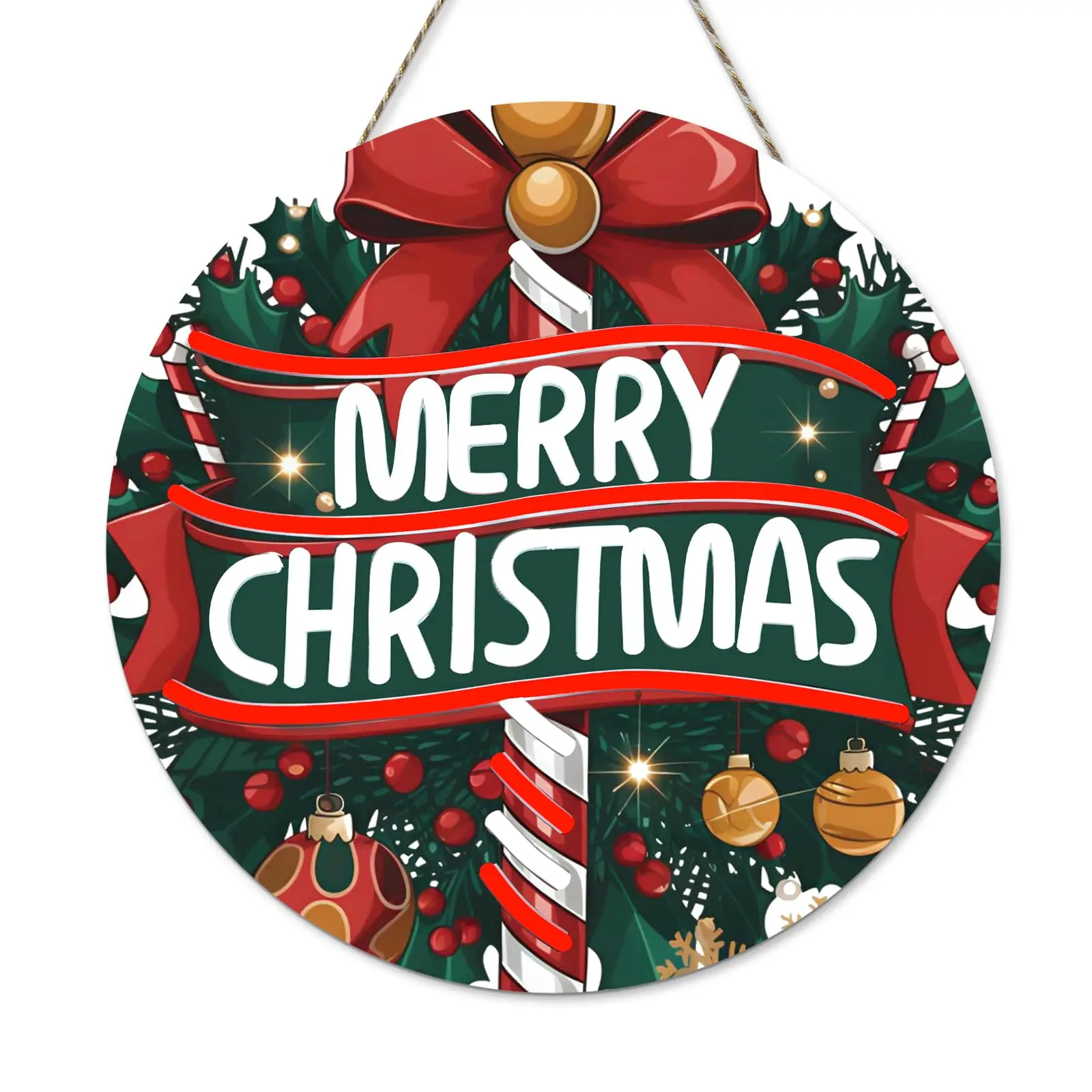 Merry Christmas Welcome Neon Sign UV-Printed PVC Foam Board Porch Light Sign Wall Decor for Christmas Party Indoor Bar Shop Club