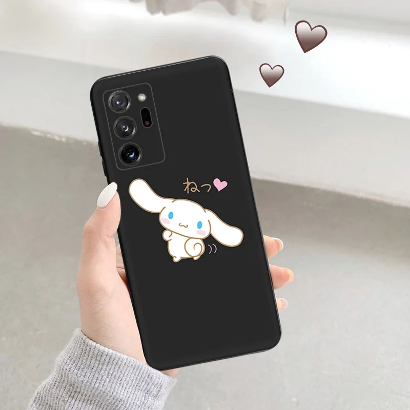 Phone Case for Samsung Note 10 Plus 9 8 A35 A55 S9 S8 A50 A70 A40 A41 A42 A06 A04 A05 A50S A70S cinnamoroll Matte Back Cover