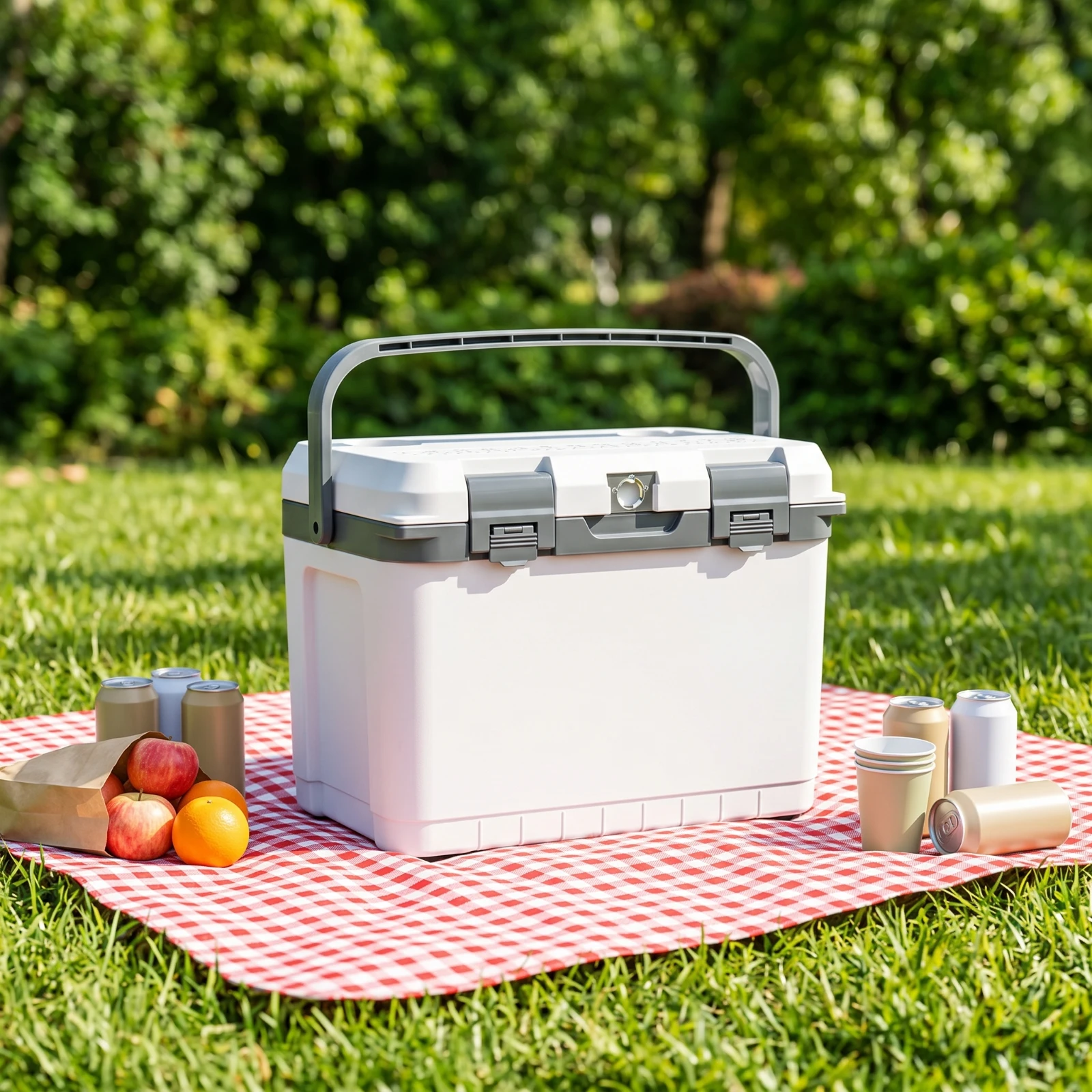 Insulated Cooler with Ice Packs Long-Lasting Hard-Sided Cooler with Handle Insulated Ice Chest Lightweight Versatile for Campers