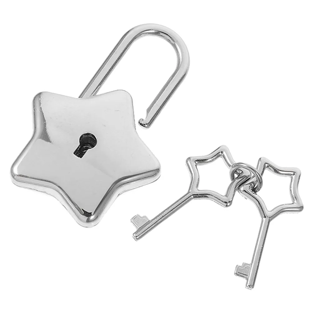 

Accessories for Girls Padlock Cute Decorative Shaped with Key Padlocks Keys Silver Travel