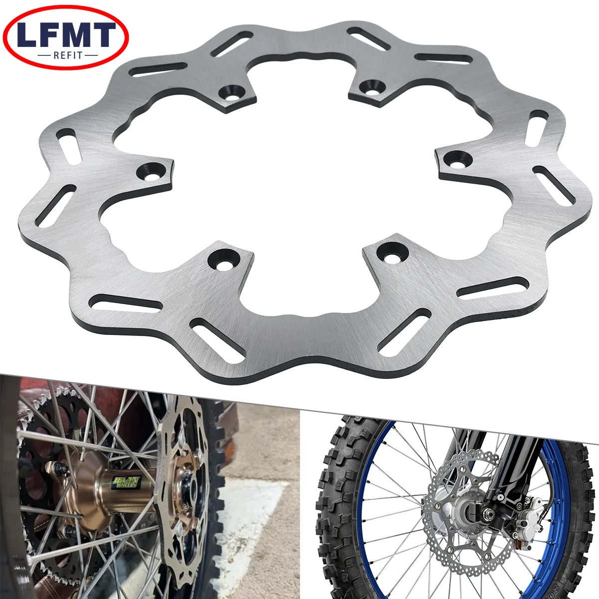 Motorrad 240MM 245MM Hinterrad-Bremsscheiben aus Stahl für Yamaha YZ125 250 250F 450F YZ125X 250X YZ250FX 450FX WR250F WR450F