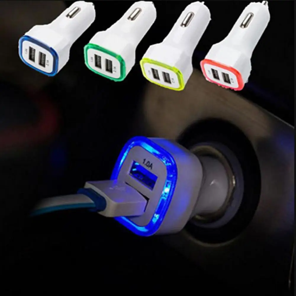 LED Dual USB Port 2 1A Fast Car Charger Adapter for iPhone Galaxy вольтметр для авто зарядка в прикуриватель