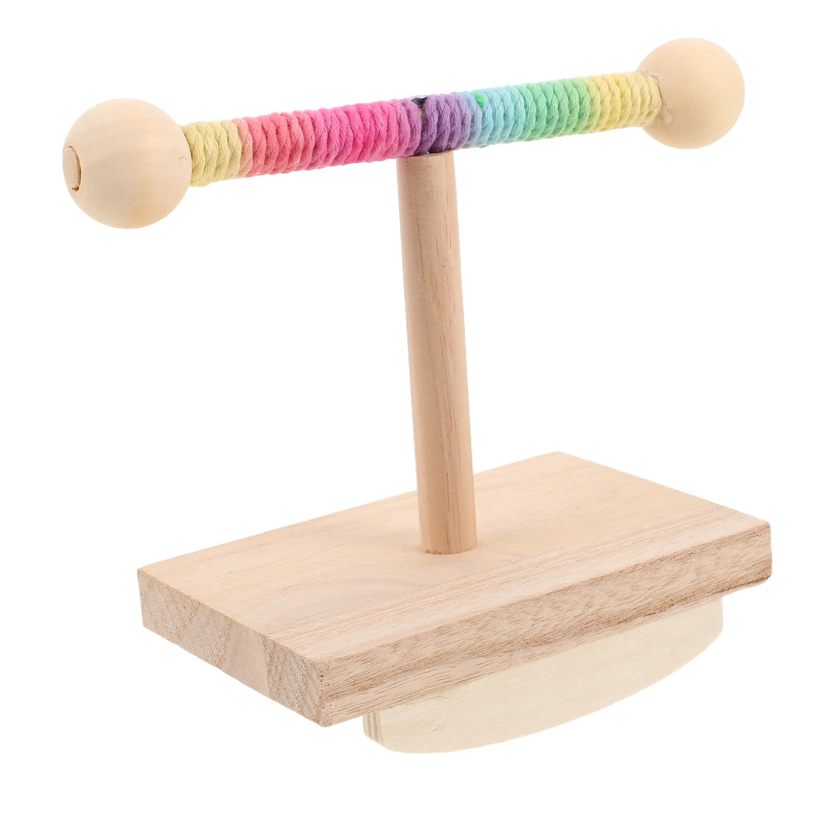 

Parrot Training Perch Natural Wood Rocking Bird Stand Interactive Playground for Budgie Cockatiel Lovebird Bird Play Stand