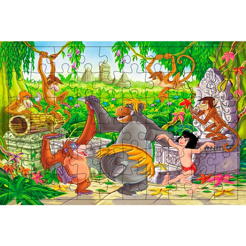 Disney Cartoon Movie The Jungle Book 300 500 1000PCS Puzzles Game Wooden Jigsaw Relax Hobby For Friend Gift Desk Room Ornaments