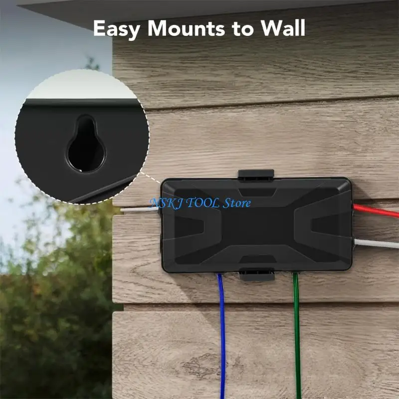 L8RC Industrial 86Style Junction Box 6Entry Port Weatherproof Design for Camping Gear