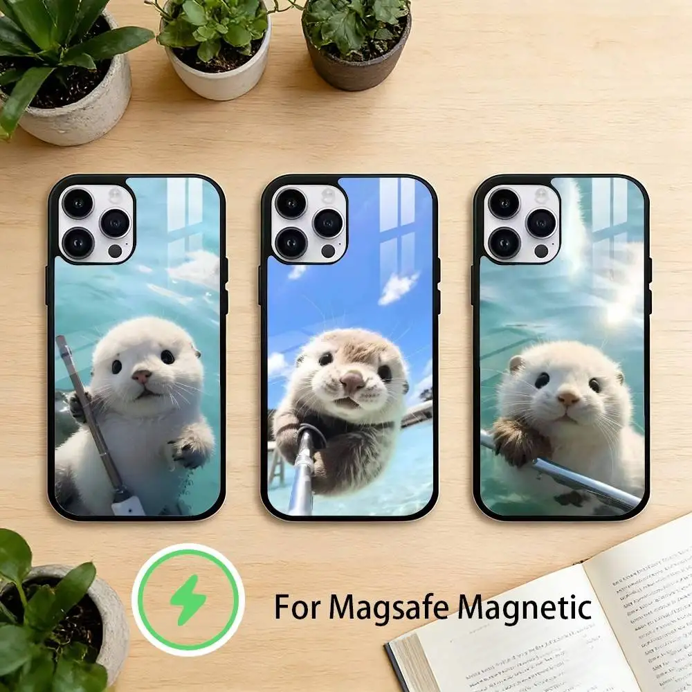 

cute baby sea otter Phone Case For iPhone 17,16,15,14,13,12,Plus,Pro,Max For Magnetic Wireless Charge