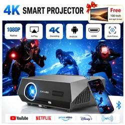 Datashow Projetor 4k 80000 люмен Android WIFI Автофокус Коррекция Keystone 1080P Full HD Видео Дневной свет Пройктор 옥프로 Otra터