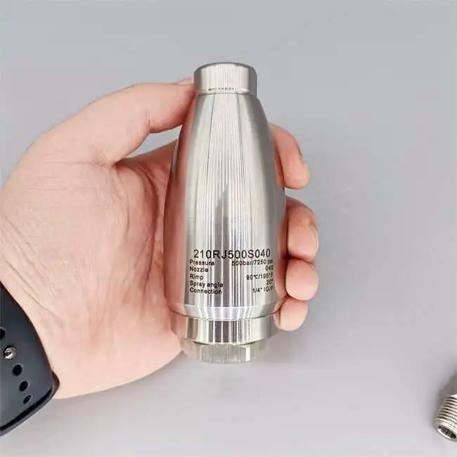 500 bar 7350psi ultra High Pressure Stainless Steel Turbo Nozzle 360 Rotating Nozzle for Pressure Washer