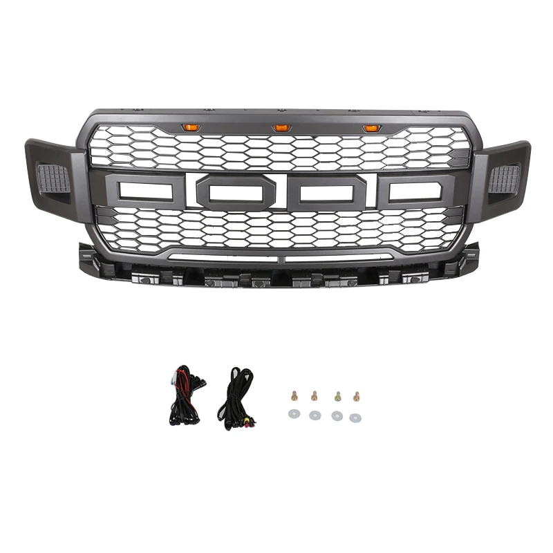 2018 2019 RAPTOR STYLE GRAY FRONT GRILL GRILLE FIT FOR FORD F150