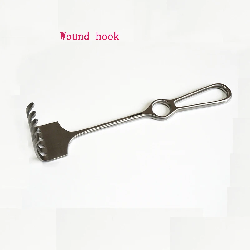 Stainless steel thyroid hook, muscle tissue hook, skin hook, cosmetic and plastic surgery right angle hook