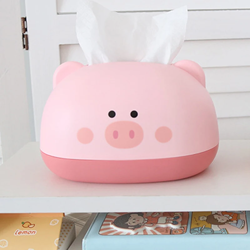 Car Napkin Holder Household Living Room Dining Room Creative Pig Storage Box Simple Storage Tissue Box