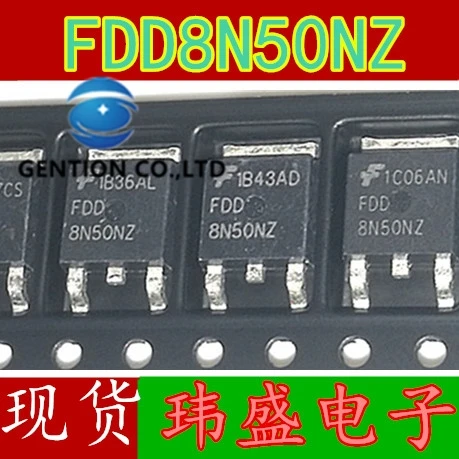 10PCS 8N50 FDD8N50NZ the TO-252 n-channel MOS field effect tube in stock 100% new and original